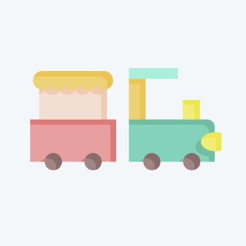 Icon Train. related to Amusement Park symbol. flat style. simple design editable. simple illustration vector