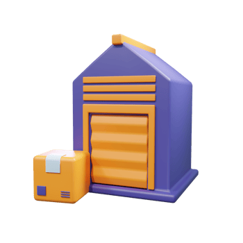 Warehouse 3d Icon with quality render for app, poster, website png