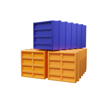 3D Illustration Containerized Connectivity that bridging Global Logistics png