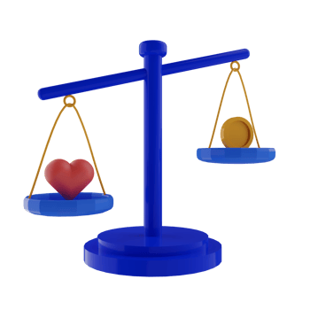 health and work balance concept 3d render png