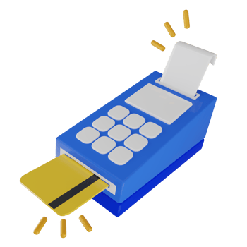 payment terminal concept for transaction 3d illustration png
