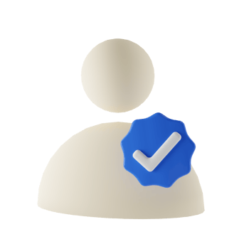 verified account 3d illustration render png