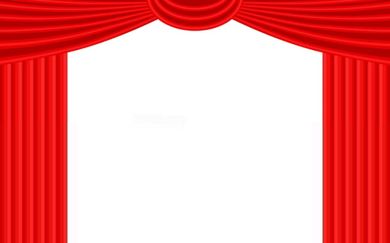 Red Theater Curtain With White Background vector