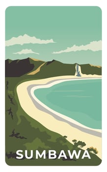 Sumbawa beach island of Indonesia vector