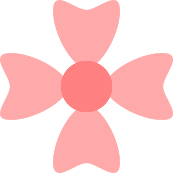 Cute pink flower drawing icon doodle png