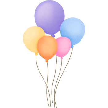 Balloon pastel colorful birthday holiday party anniversary gift surprise celebration decoration png