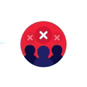 blocked users vector round icon