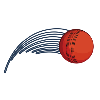fast cricket ball flies with great speed Generative Ai png