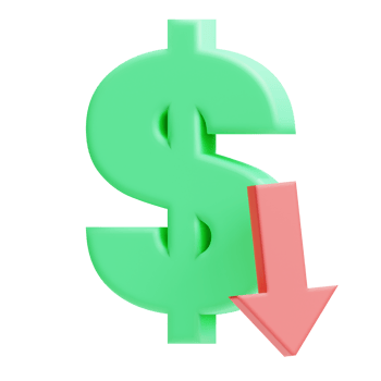 dollar sign with arrow and dollar sign icon on transparent background png