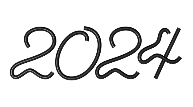 2024 new year number png