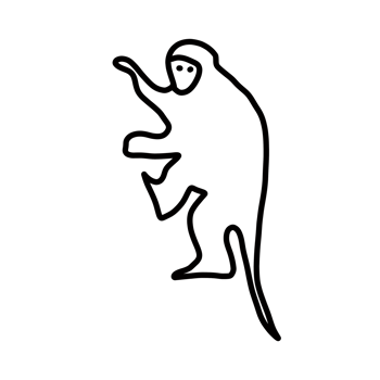 monkey animal doodle png