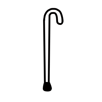 elderly old age care walk crane doodle png