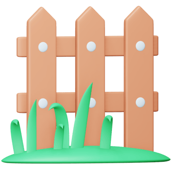 Garden Fence 3d rendering isometric icon. png