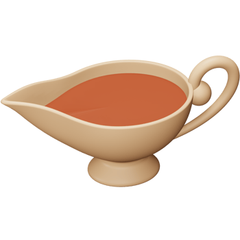 Gravy 3d rendering isometric icon. png