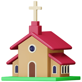 Church 3d rendering isometric icon. png