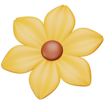 Flower 3d rendering isometric icon. png