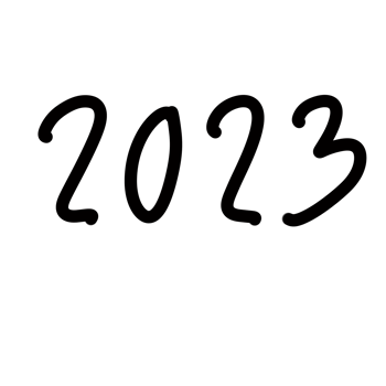 year 2023 lettering png