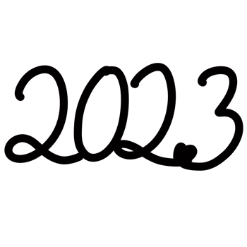 year 2023 lettering png