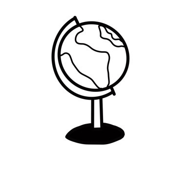 globe travel doodle png