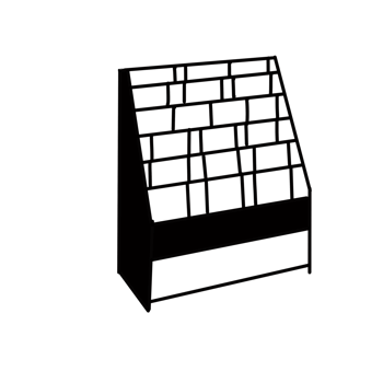 magazine shelf doodle png