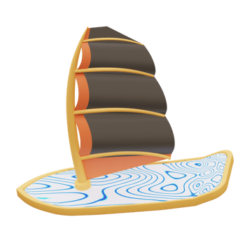 3d illustration of a snowboard png