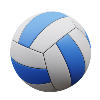 3d illustration of a volleyball ball png