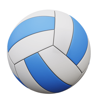 3d illustration of a volleyball ball png