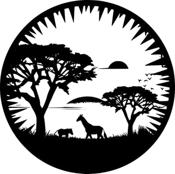 Africa, Minimalist and Simple Silhouette - Vector illustration