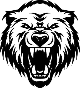 Bear - Minimalist and Flat Logo - Vector illustration