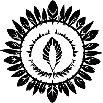 Boho - Black and White Isolated Icon - Vector illustration