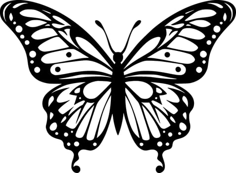 Butterfly, Minimalist and Simple Silhouette - Vector illustration