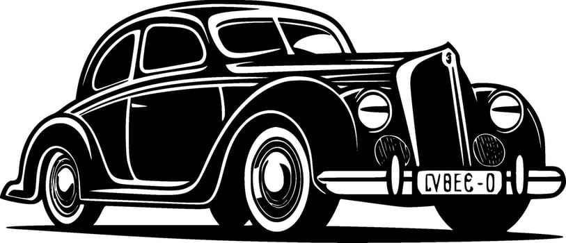 Car, Minimalist and Simple Silhouette - Vector illustration