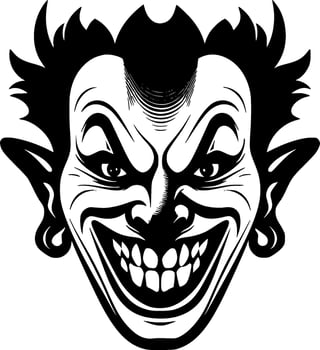 Clown - Minimalist and Flat Logo - Vector illustration