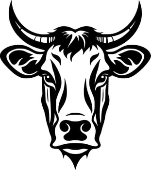 Cow - Minimalist and Flat Logo - Vector illustration