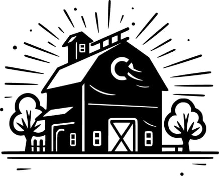 Farmhouse, Minimalist and Simple Silhouette - Vector illustration