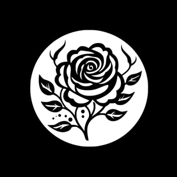 Flower, Minimalist and Simple Silhouette - Vector illustration