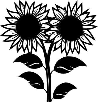 Flowers - Minimalist and Flat Logo - Vector illustration