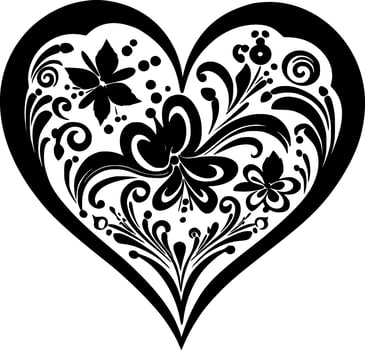 Heart, Minimalist and Simple Silhouette - Vector illustration