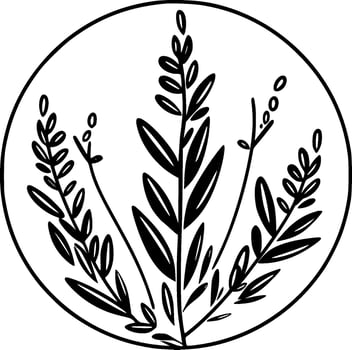 Lavender, Minimalist and Simple Silhouette - Vector illustration