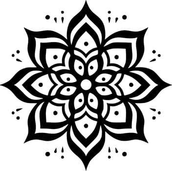 Mandala - Minimalist and Flat Logo - Vector illustration