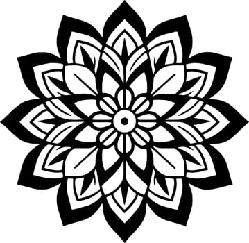 Mandala - Minimalist and Flat Logo - Vector illustration