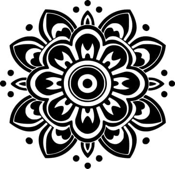 Mandala - Minimalist and Flat Logo - Vector illustration
