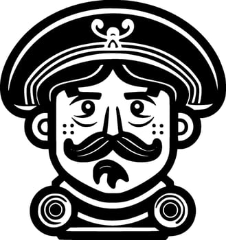 Mexican - Black and White Isolated Icon - Vector illustration