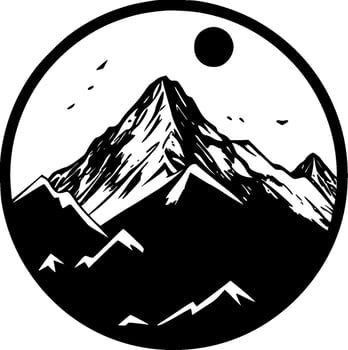 Mountain, Minimalist and Simple Silhouette - Vector illustration