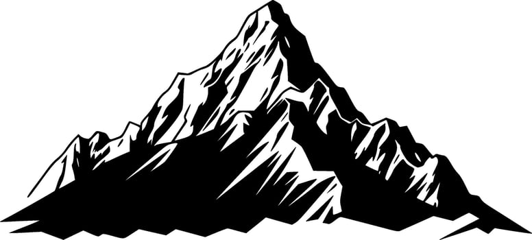 Mountains - Minimalist and Flat Logo - Vector illustration