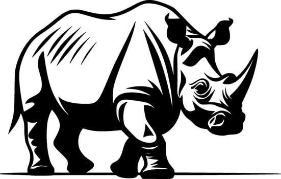 Rhinoceros - High Quality Vector Logo - Vector illustration ideal for T-shirt graphic
