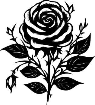 Roses - Minimalist and Flat Logo - Vector illustration
