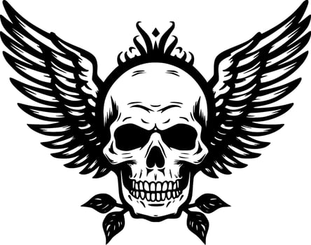 Skull - Minimalist and Flat Logo - Vector illustration