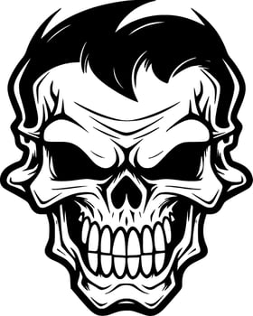 Skull - Minimalist and Flat Logo - Vector illustration