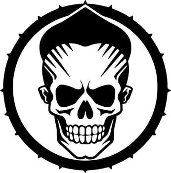 Skull - Minimalist and Flat Logo - Vector illustration